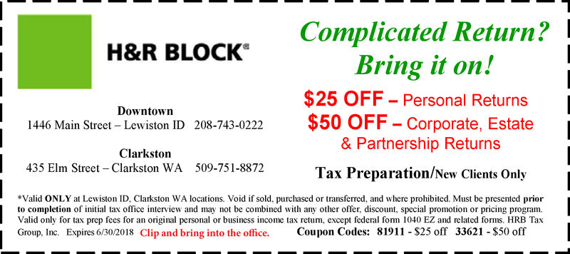 H&R Block Coupons 02