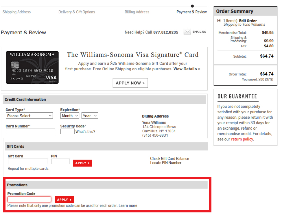 William Sonoma Coupons 01 William Sonoma Coupons 01